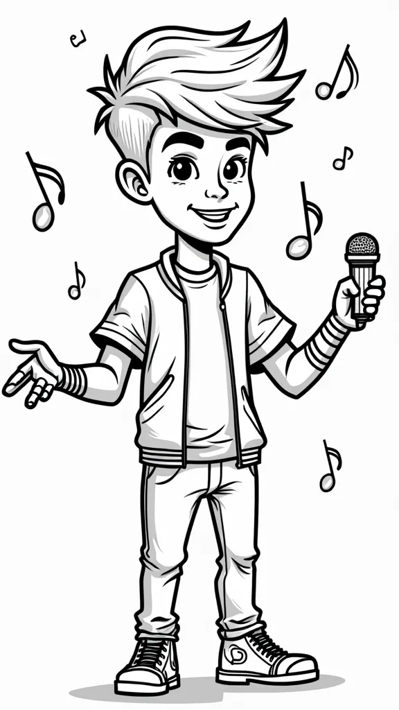 justin bieber coloring page